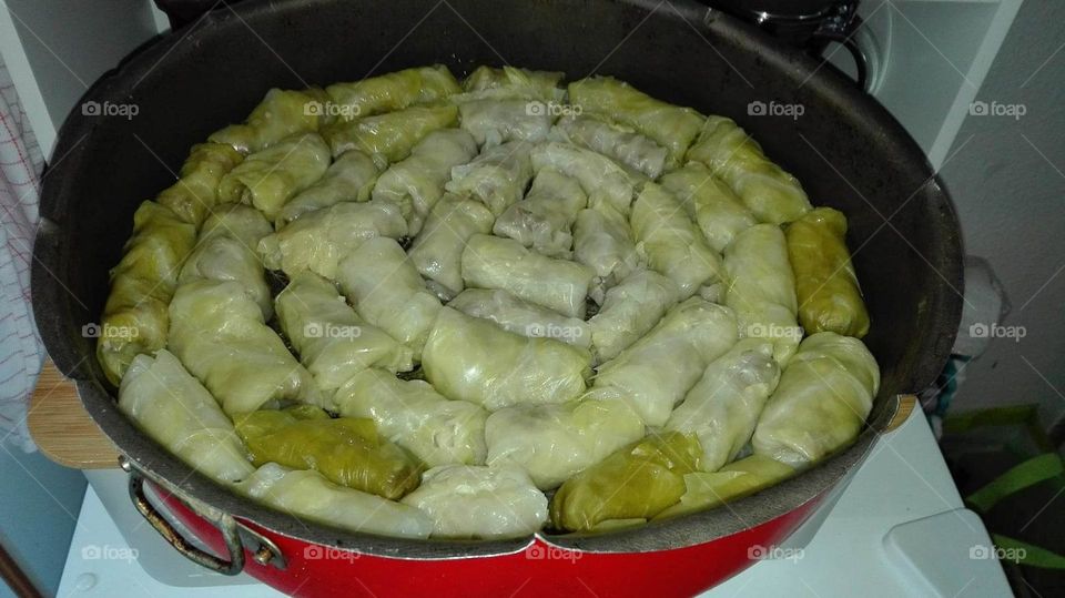 cabbage rolls ready for baking