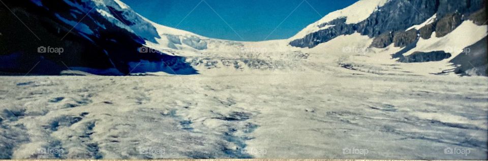 The Athabasca Glacier in Alberta, Canada.