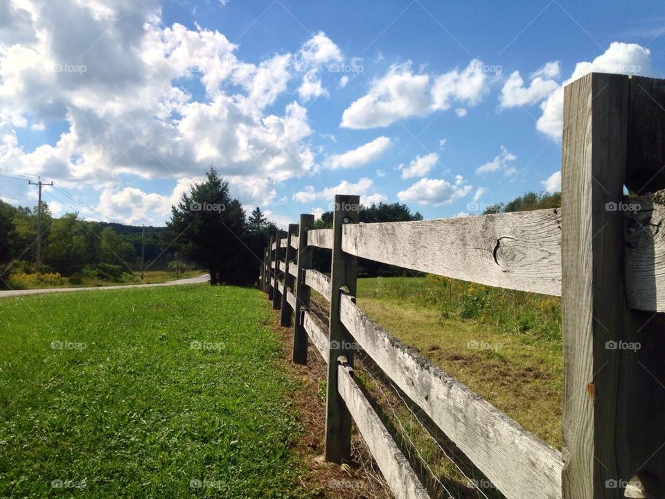 Wooden fence