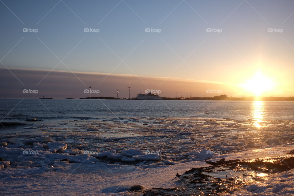 Sunset, Dawn, Water, Beach, Sun