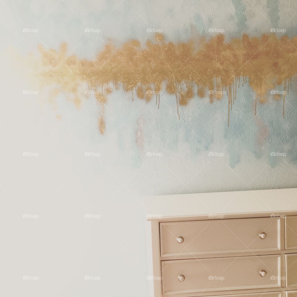 dresser abstract art wall 