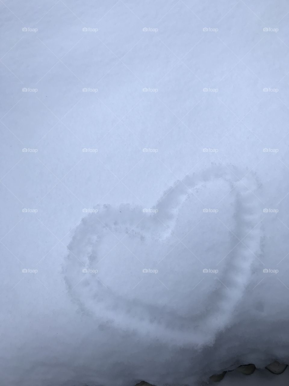 Heart in the snow