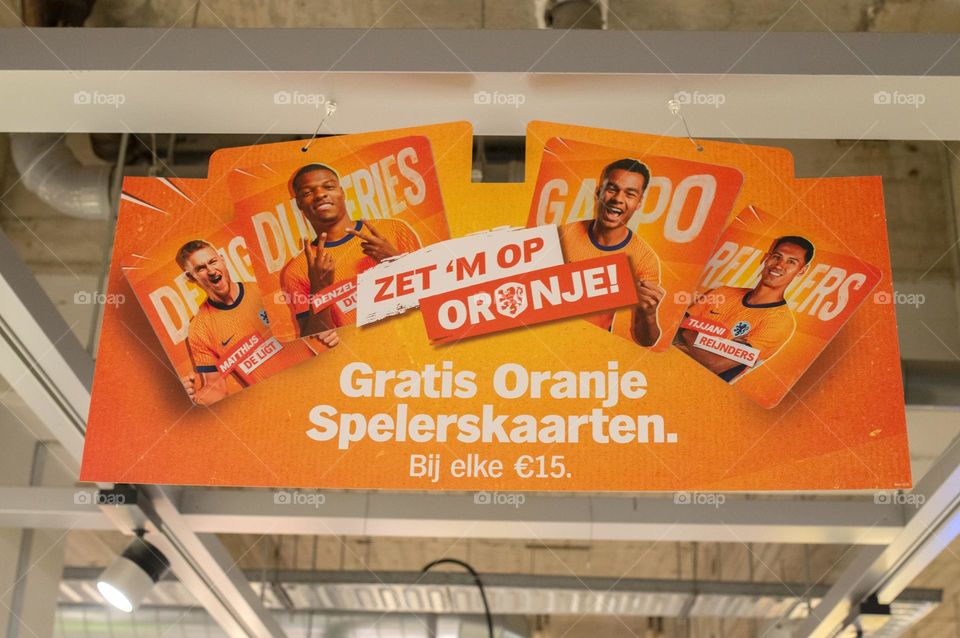 Advertising Billboard European Soccer Championship At Amsterdam The Netherlands 12-6-2024