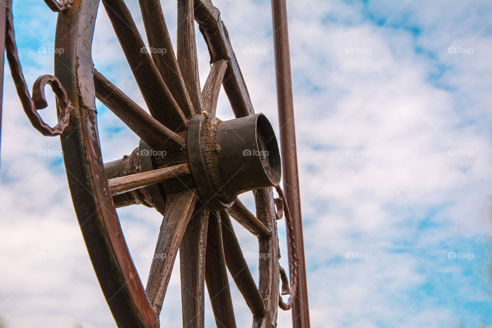 Old wooden wheel