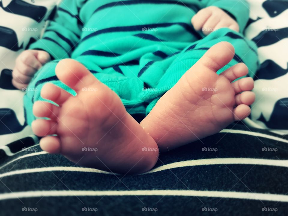 Cutest tiny little feet ever of a munchkin.