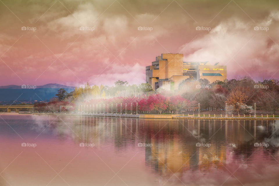 Canberra High Court of Australia at Lake Burley Griffin