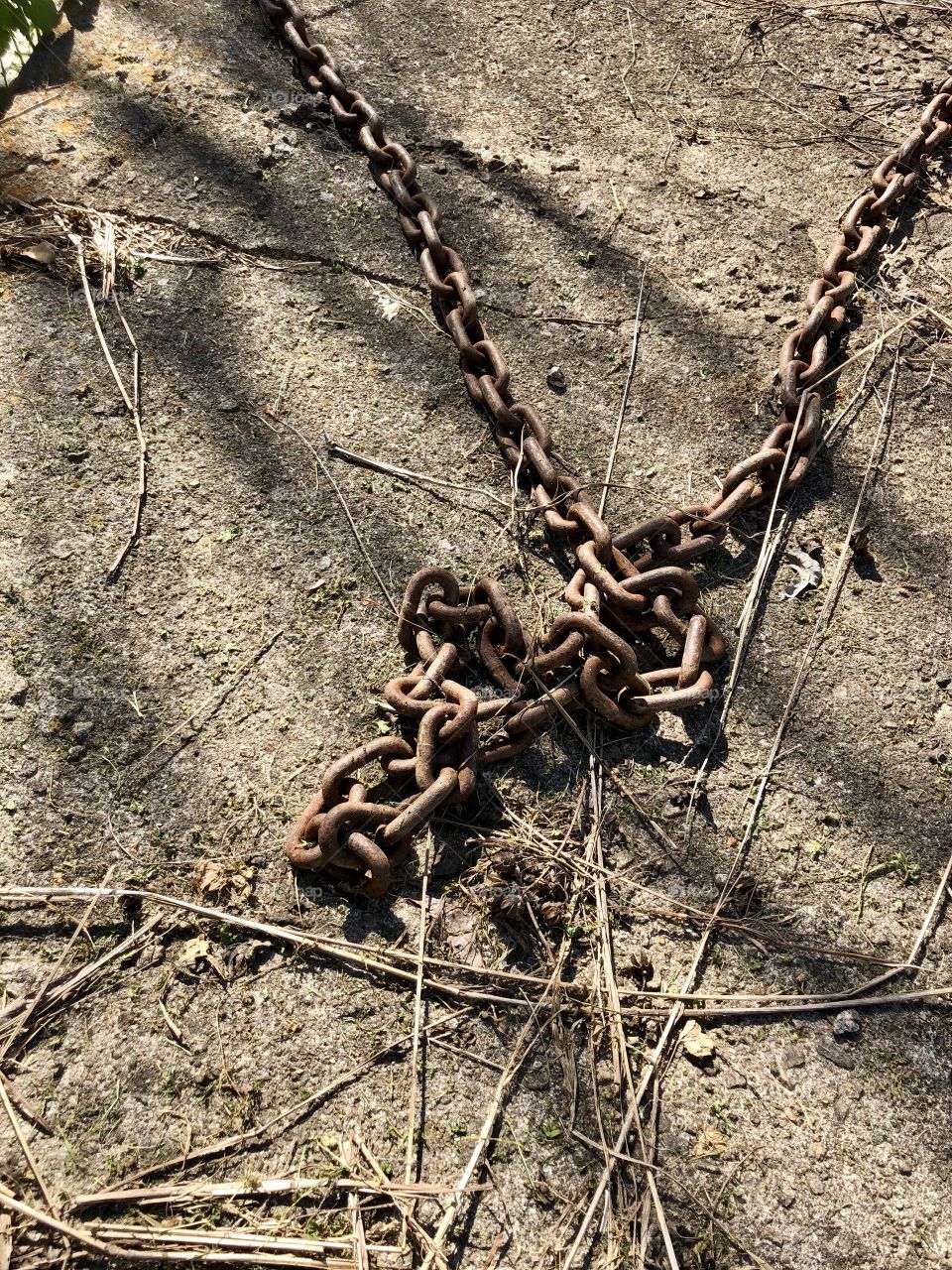 Old rusty chain