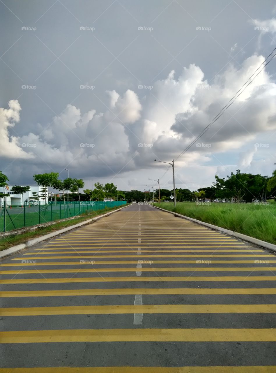 Straight road. Tenby International School Miri Sarawak Malaysia