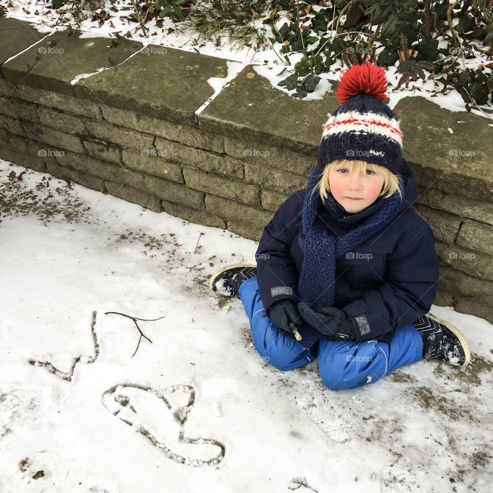 Boy in the snow