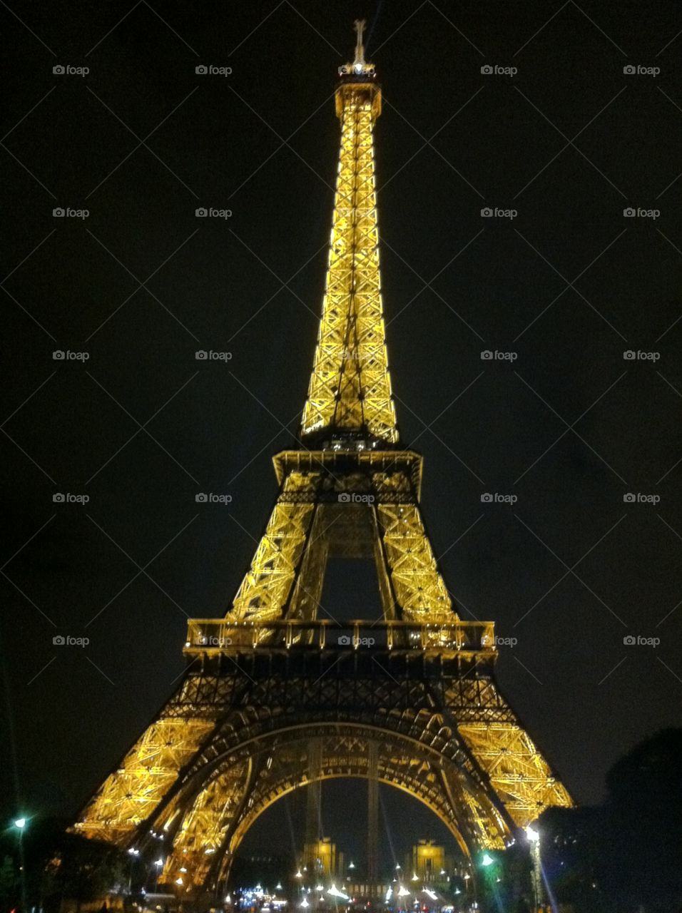 Eiffel Tower at night. Eiffel Tower Paris