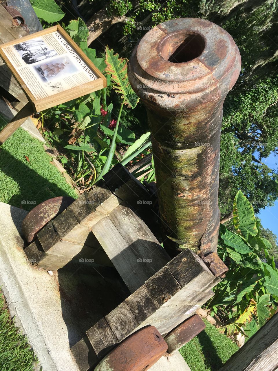 Old canon at the Fountain of Youth in St Augustine Florida 