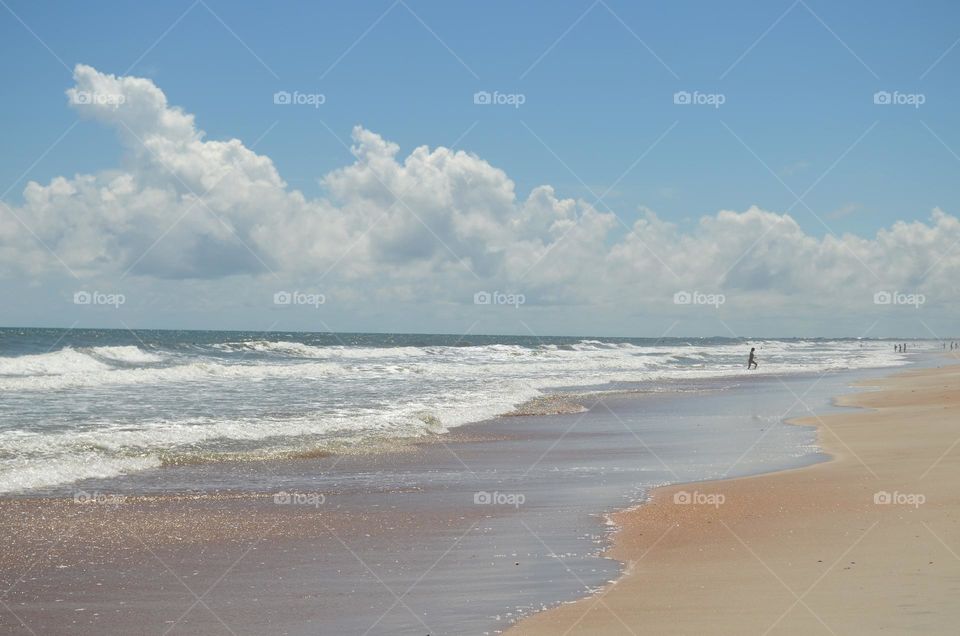 Serene and panoramic nature views of St.Augustine coastline in Florida. 