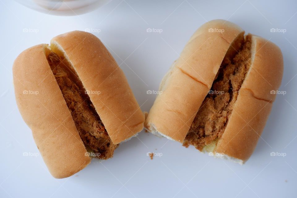 Shredded Pork salad Cream filled Bun