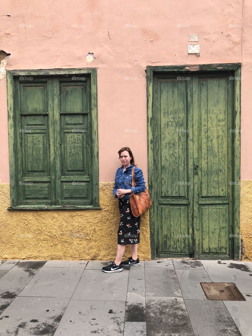 Woman in Spanish doorway 