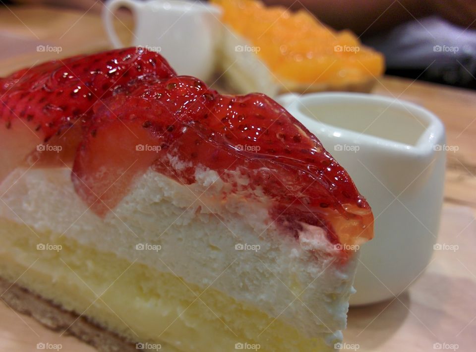 Strawberry tart . tart with Strawberry on top 