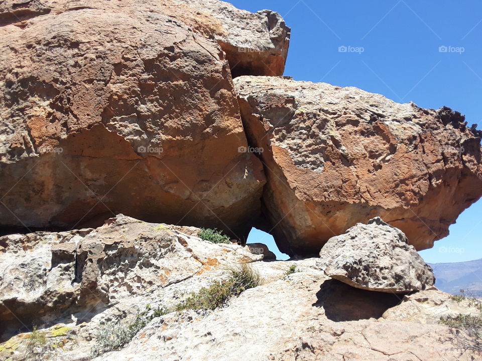 A rock pile in the sky