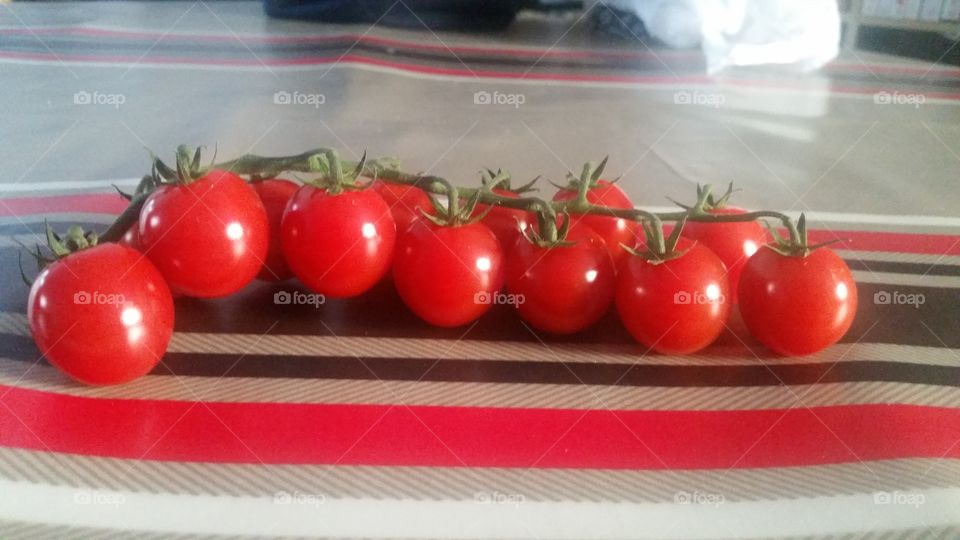 cherry tomatos. lunch