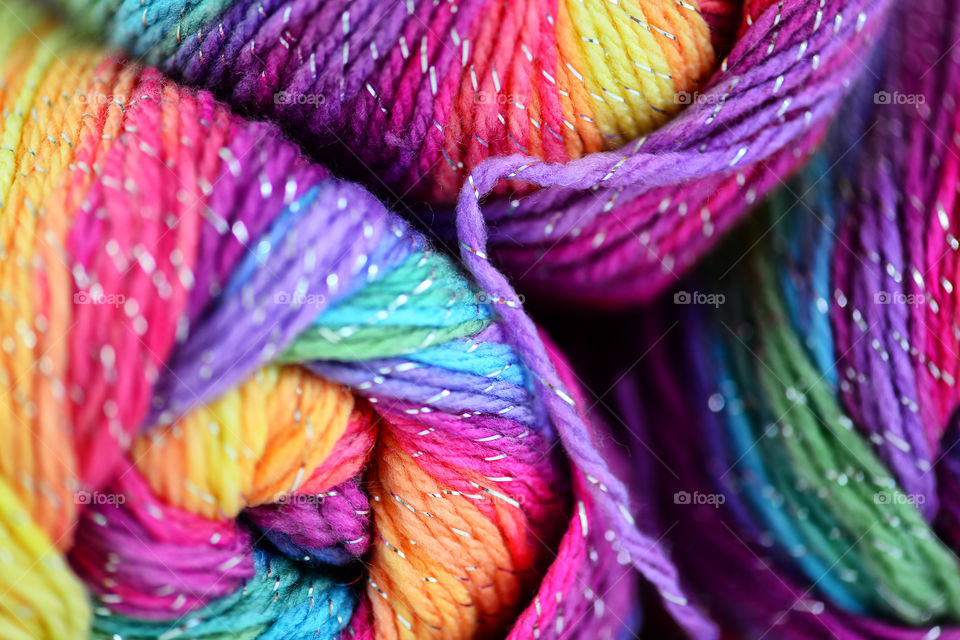 Bright colorful yarn. Bright colorful yarn