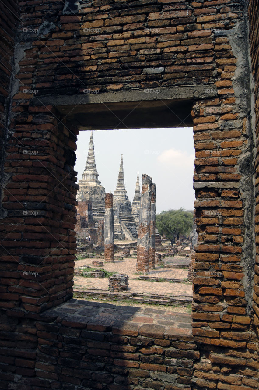Ancient city Ayutthaya Thailand.