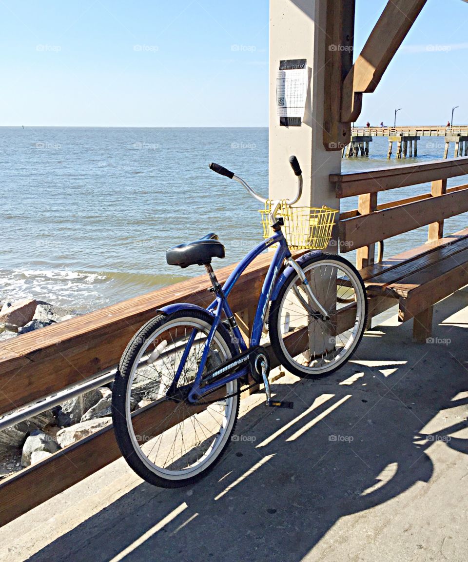 Bicycle by the ocean