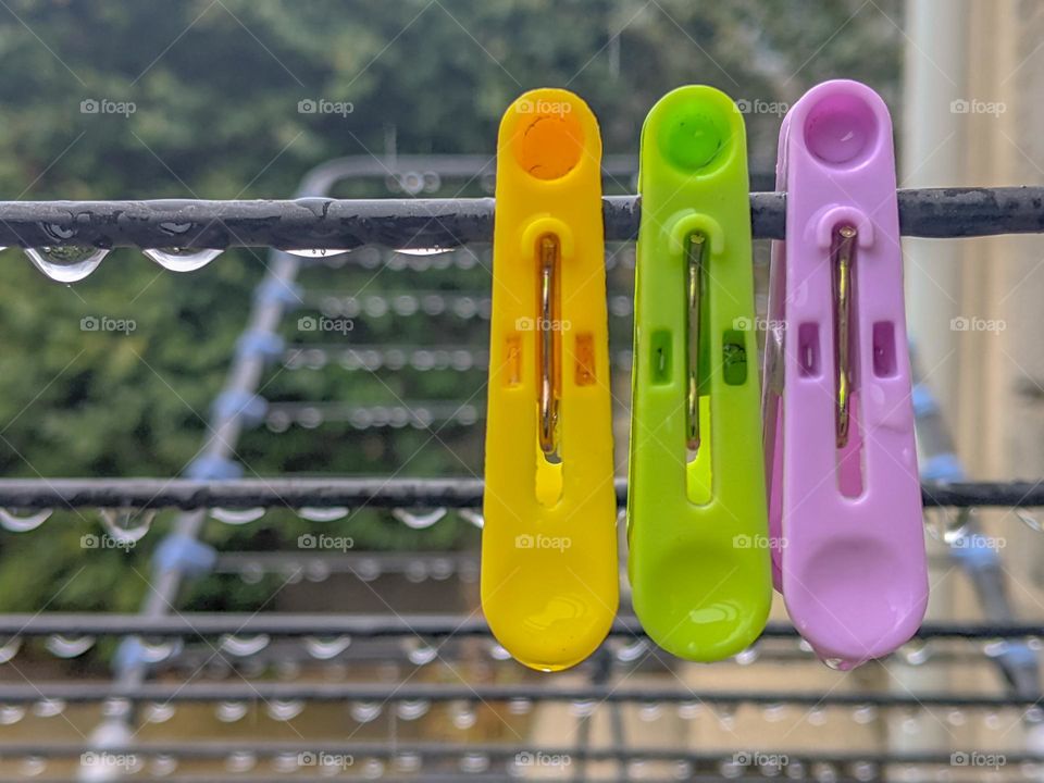 colorful clothespins