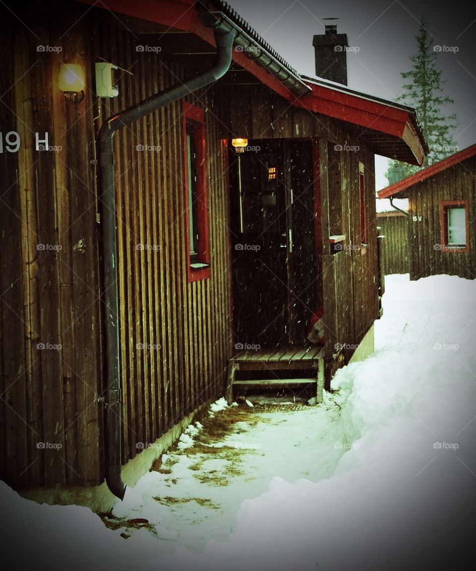 winter snow sportstuga sport cabin by humlabumla1