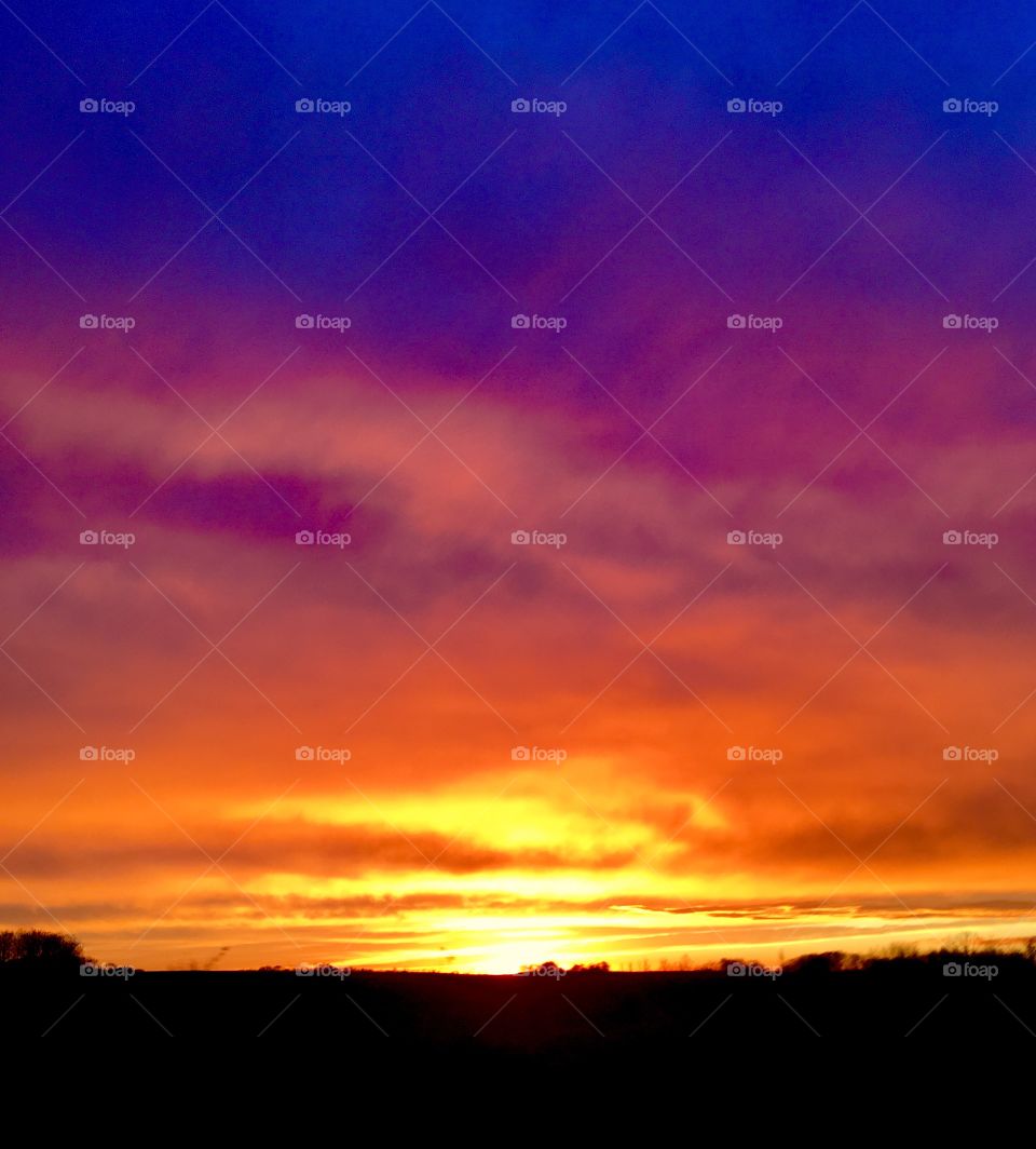 Multicoloured sunset delight 
