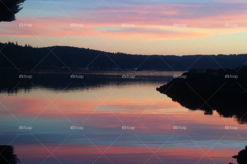 Harbor sunset