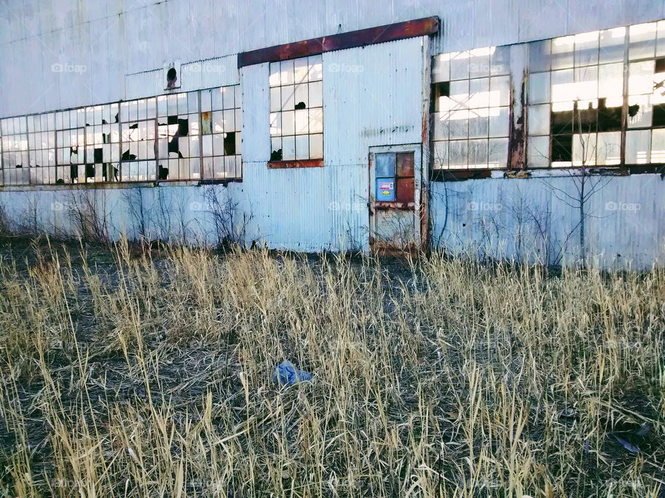 Abandoned building exterior side