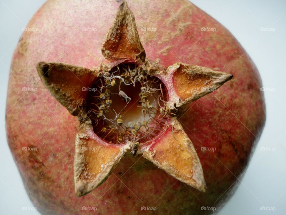 pomegranate healthy food white background