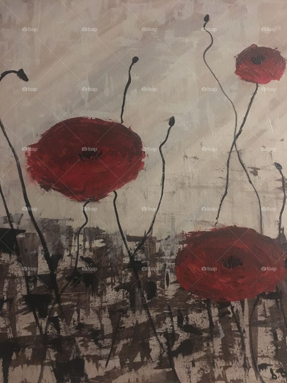 Poppies painting 