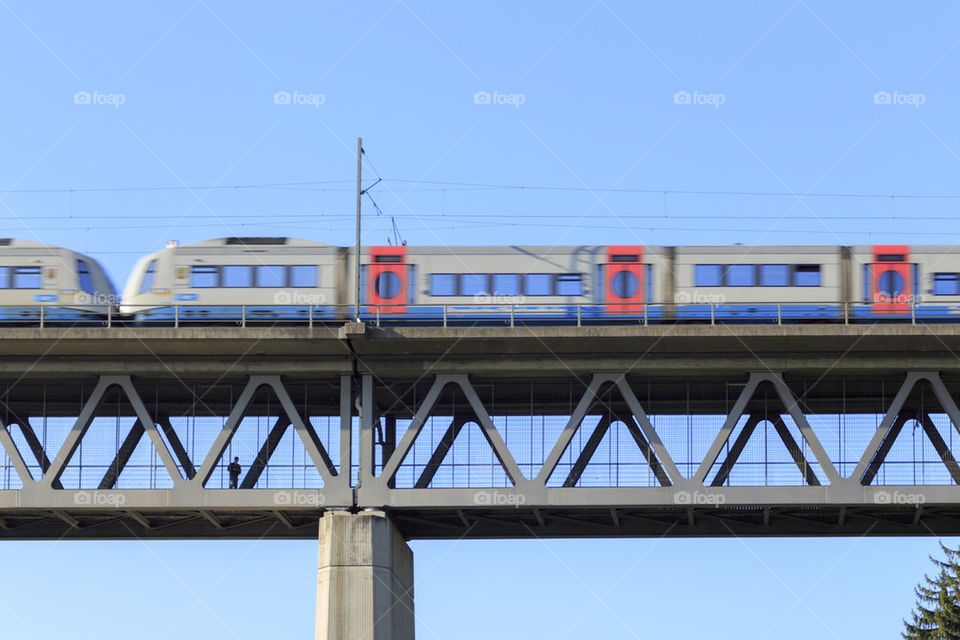Train passes Bridge 