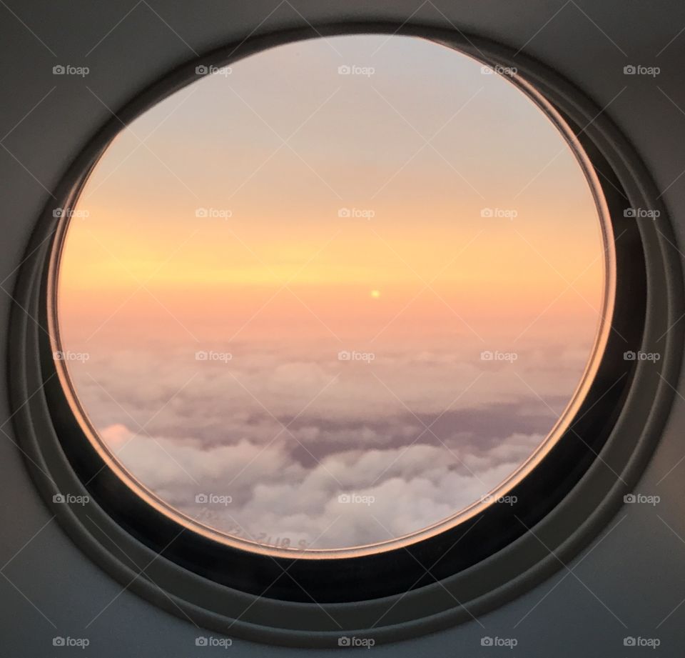 View of susnet from a plane