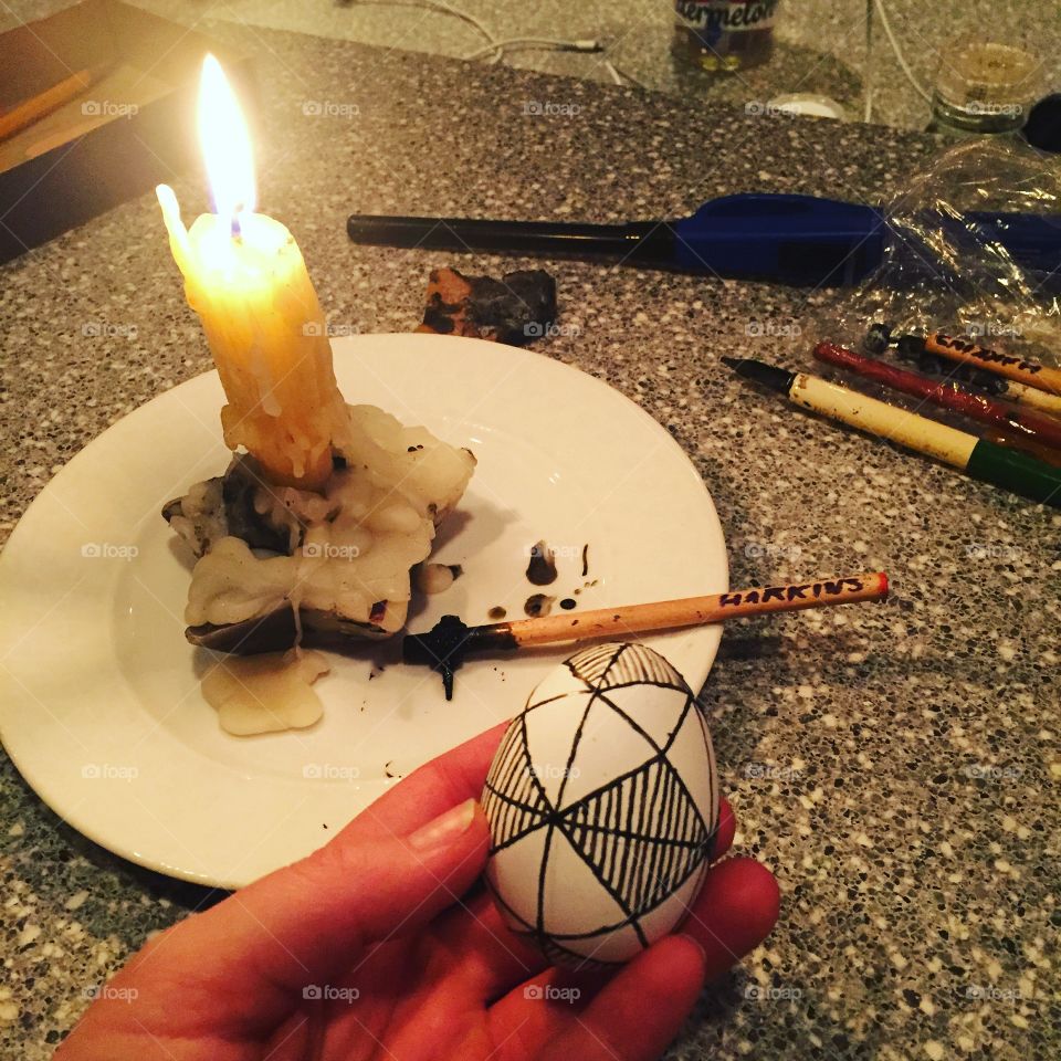 The making of Ukrainian Easter Eggs 