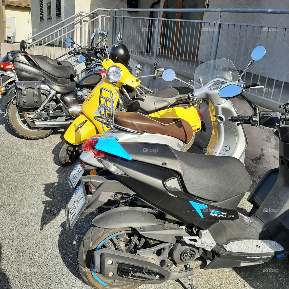 motorcycles and scooters