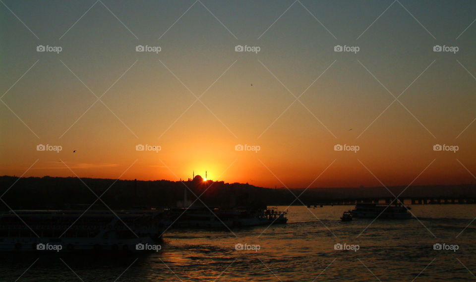 Sunset over the Bosphorus