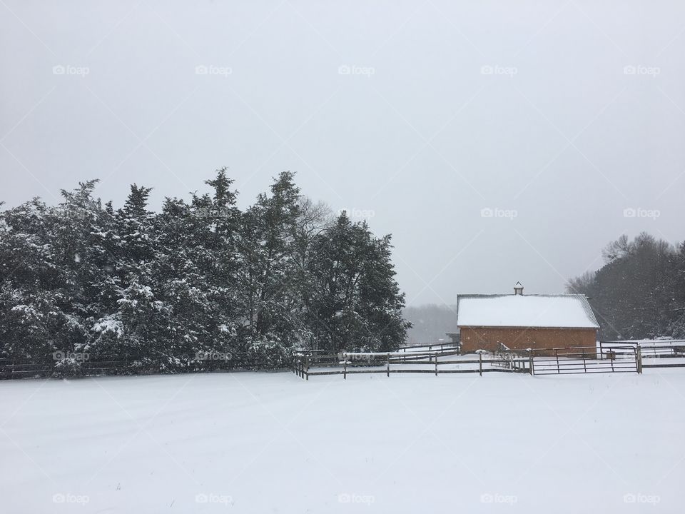 Barn in snow 2