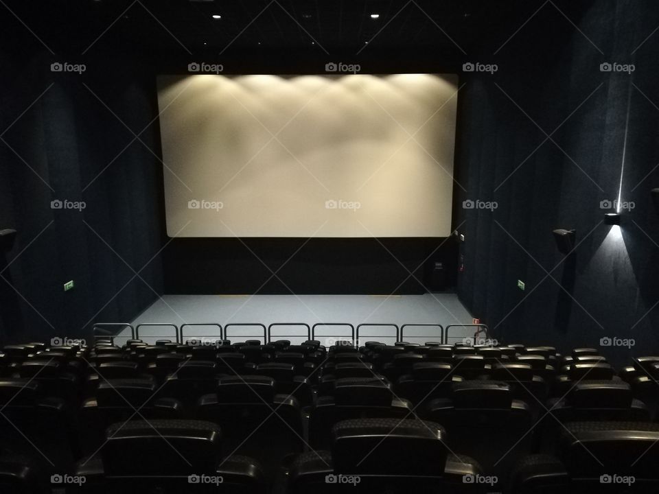 Cinema screen from above