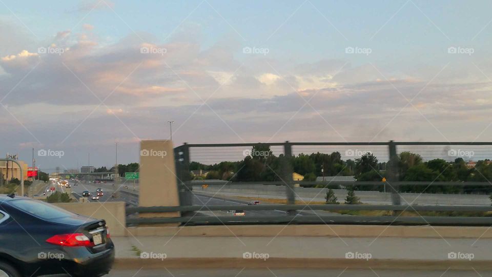 Pretty clouds during sunset