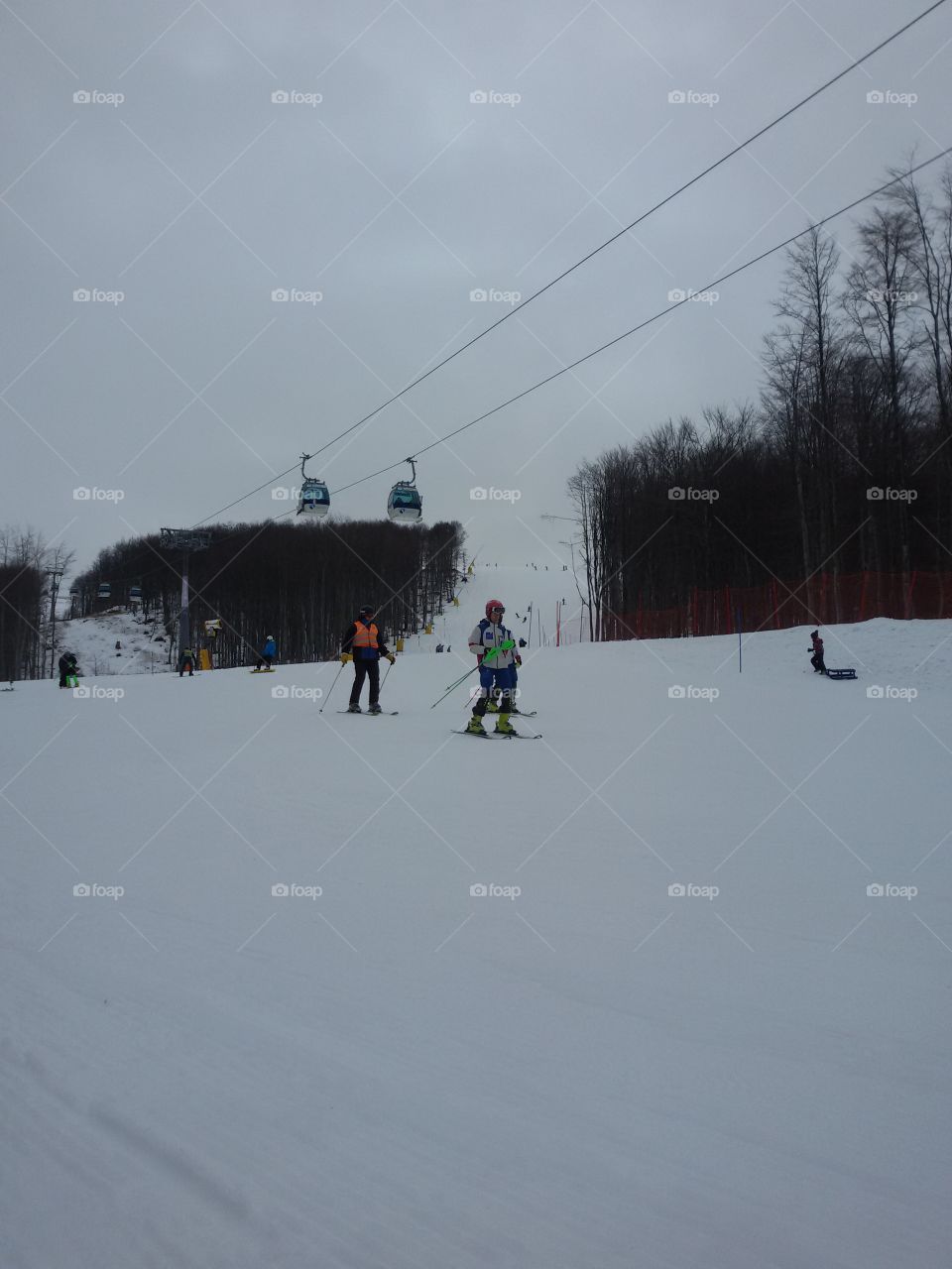 skier on a snow covered mountain