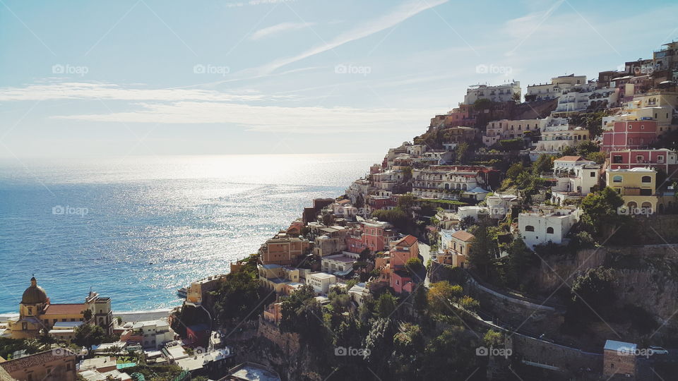 view of Positano, Amalfi coast, Italy