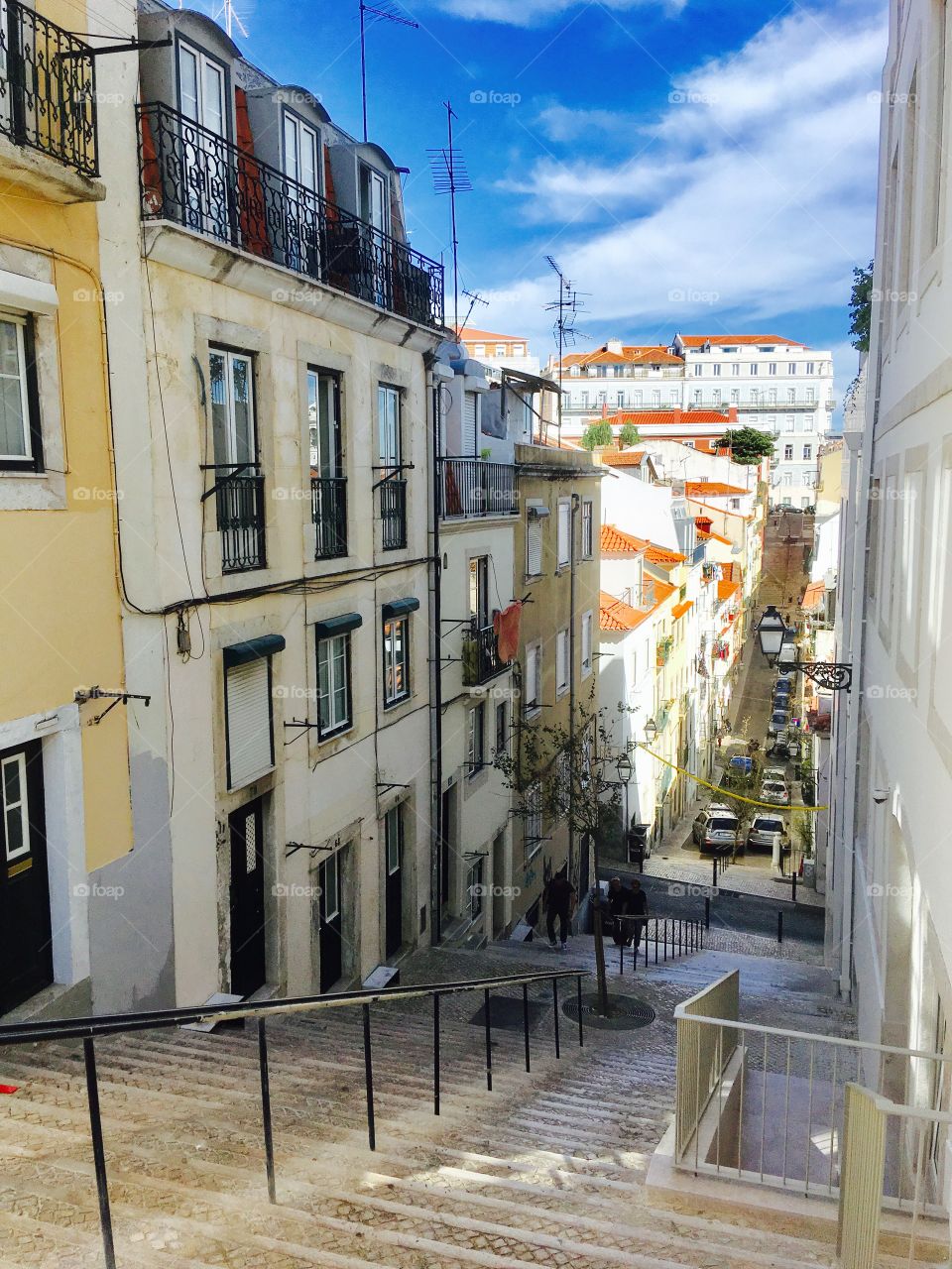 The street down stairs 