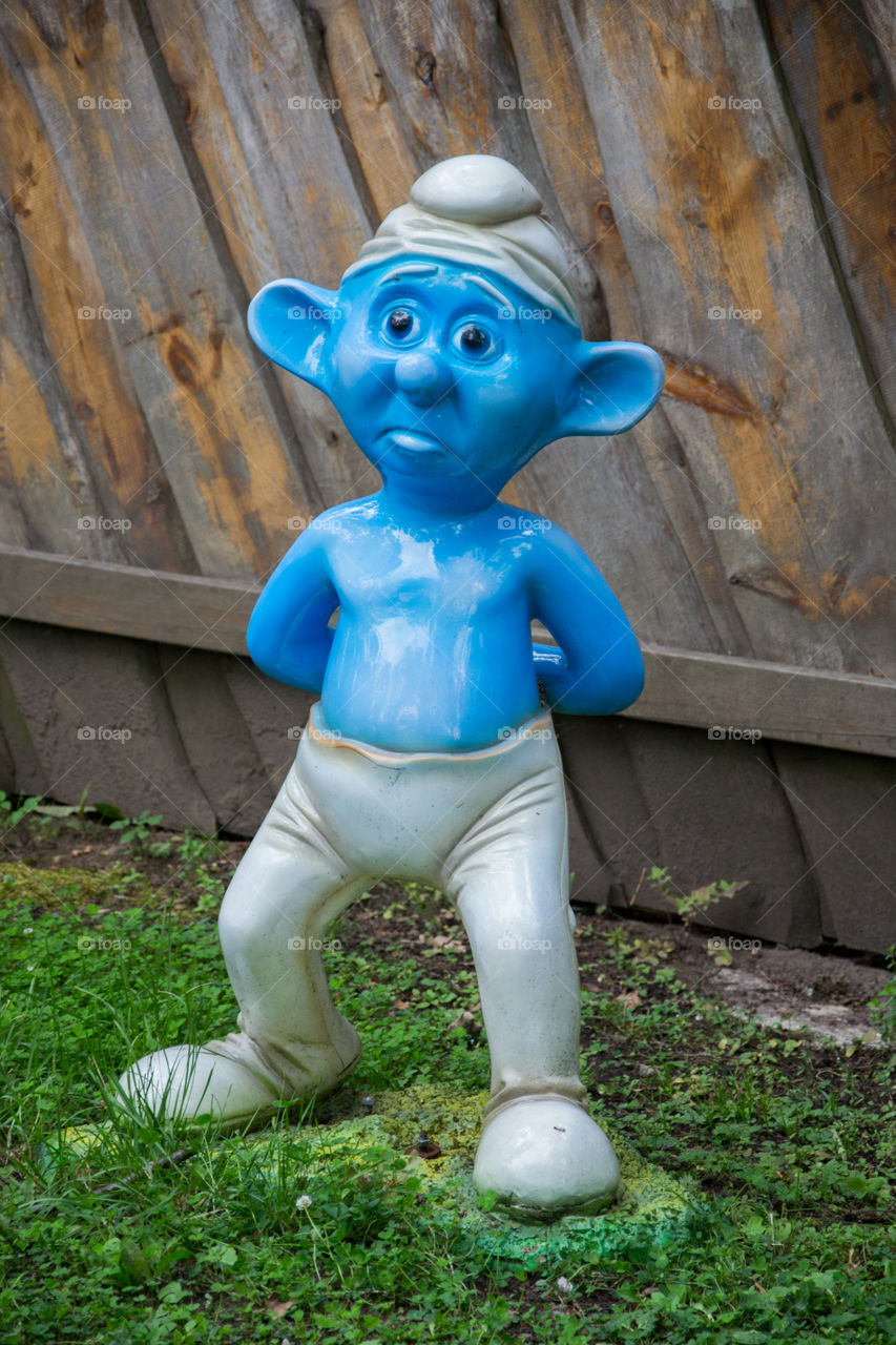 Smurfs figures at theme park in Halmstad in Sweden.