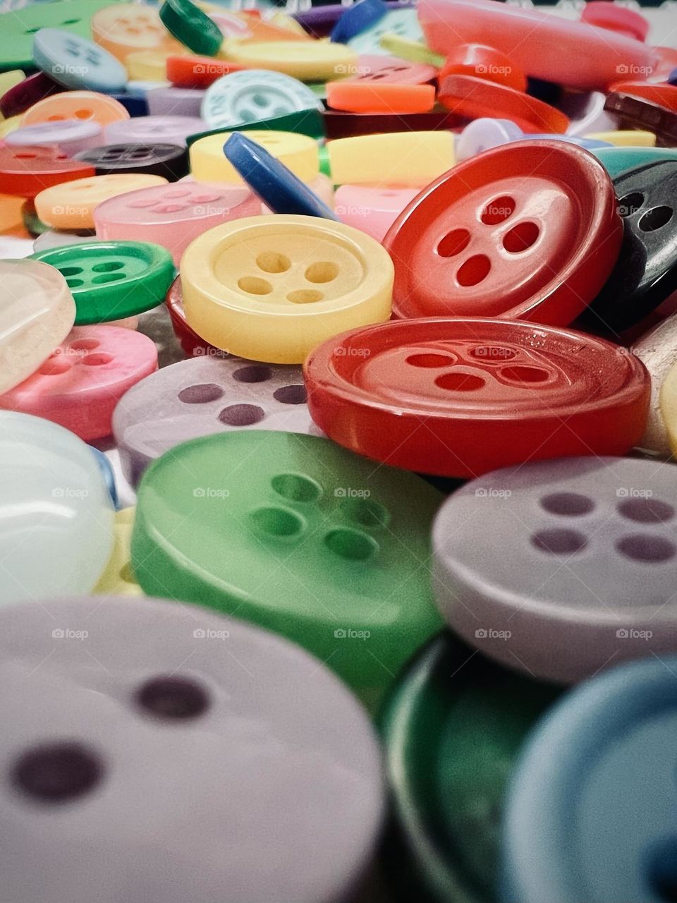 Fun crafting with colorful buttons