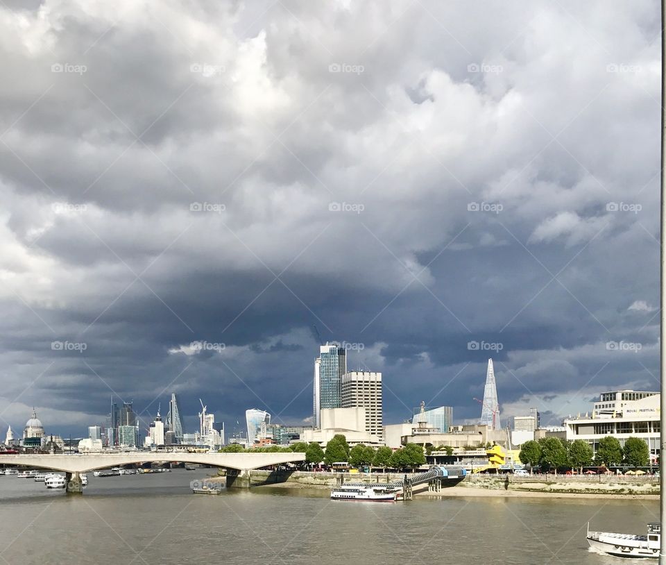 Angry sky over London