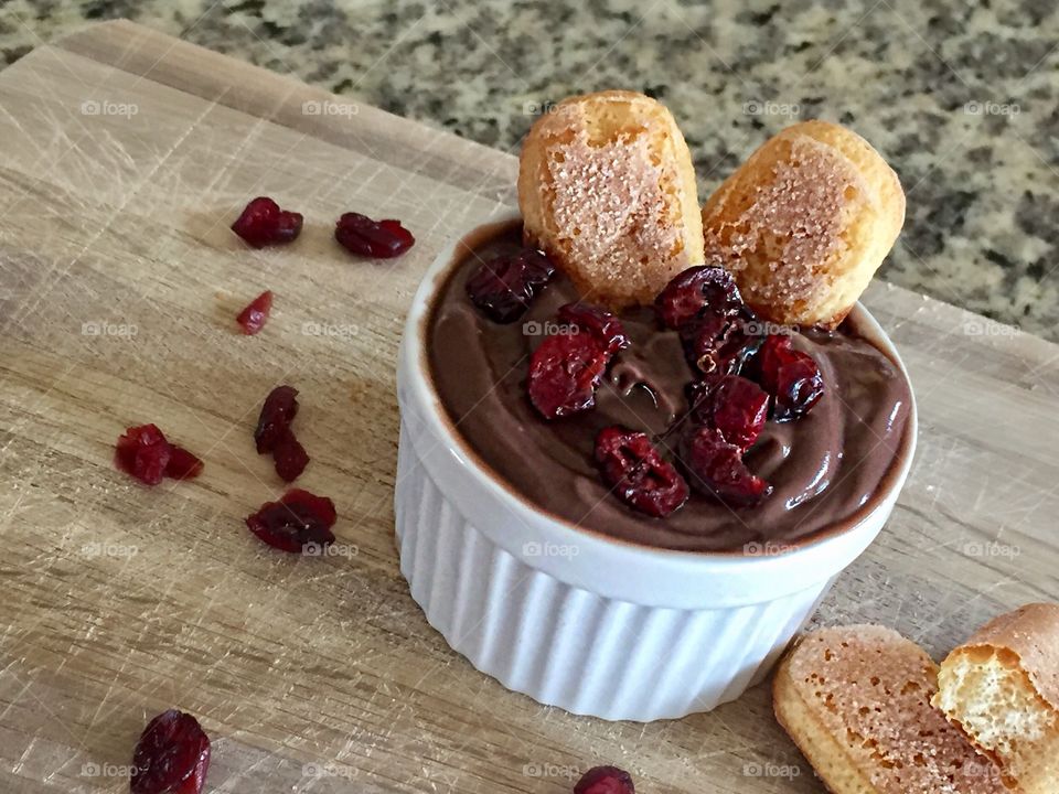 Chocolate cupcake with cookie