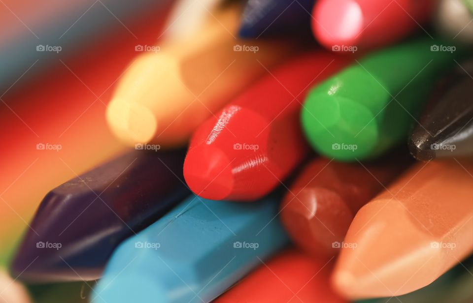 Colourful crayons
Beautiful and colourful crayons. These wax colouring pencils are used by kids for art and colouring. Beautiful texture.