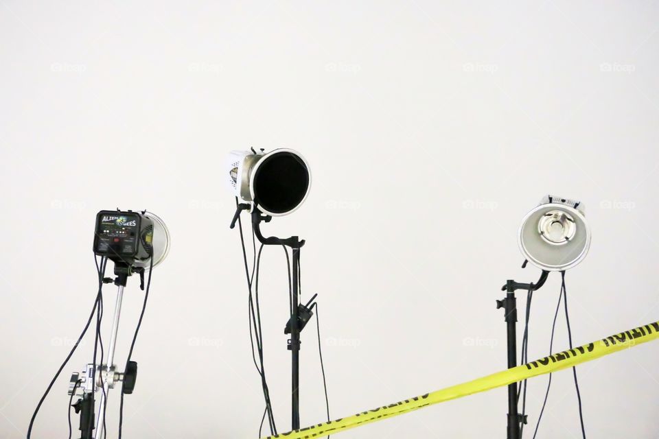 Close-up of photographic studio