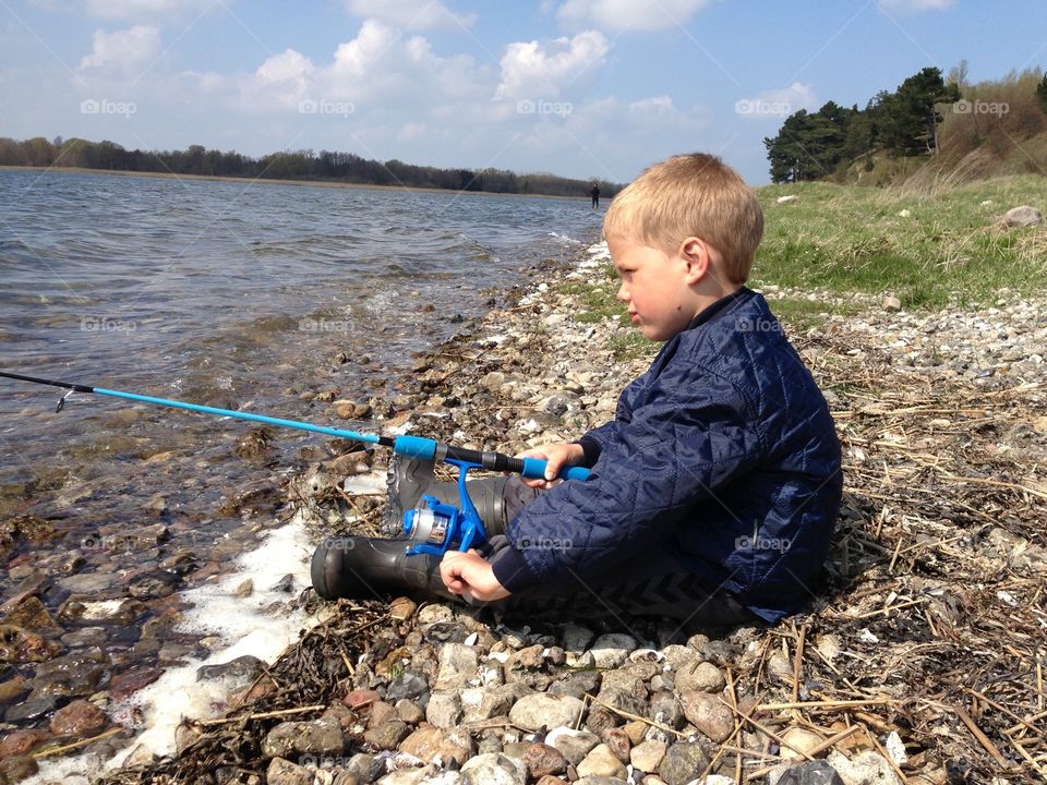 Boy fishing 