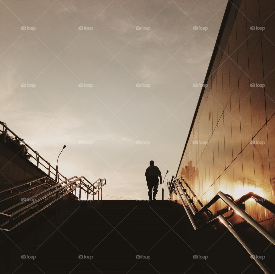 Silhouette of person during sunset